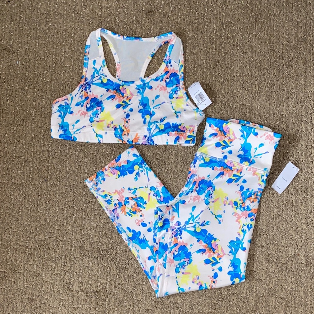 NWT Old Navy kids Colorful Floral Activewear